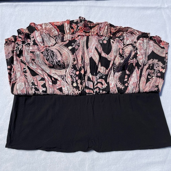 Anthropologie Myla Smocked Tiered Mini Skirt Size Small Paisley Print - Picture 4 of 13